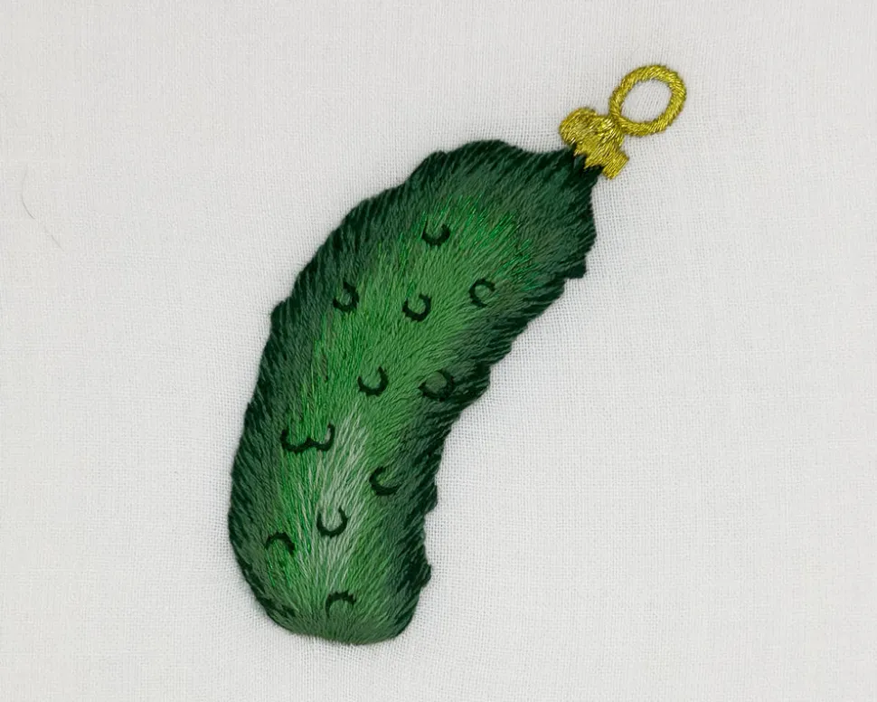 Pickle Ornament Cocktail Napkins, Set of 4