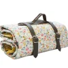 Picnic Blanket Made With Liberty Fabric in Betsy Grey & Capel Mustard