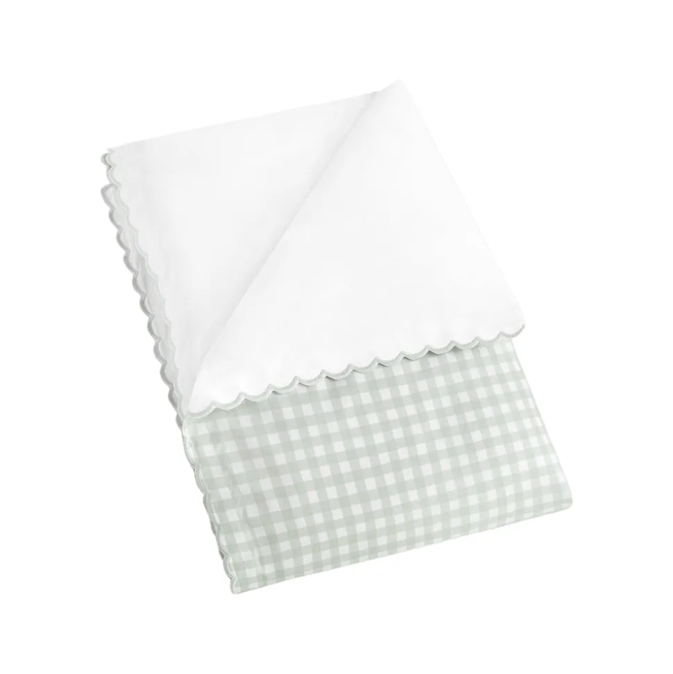 Picnic Gingham Baby Duvet in Green