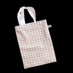 Picnic Gingham Crib Sheet in Beige