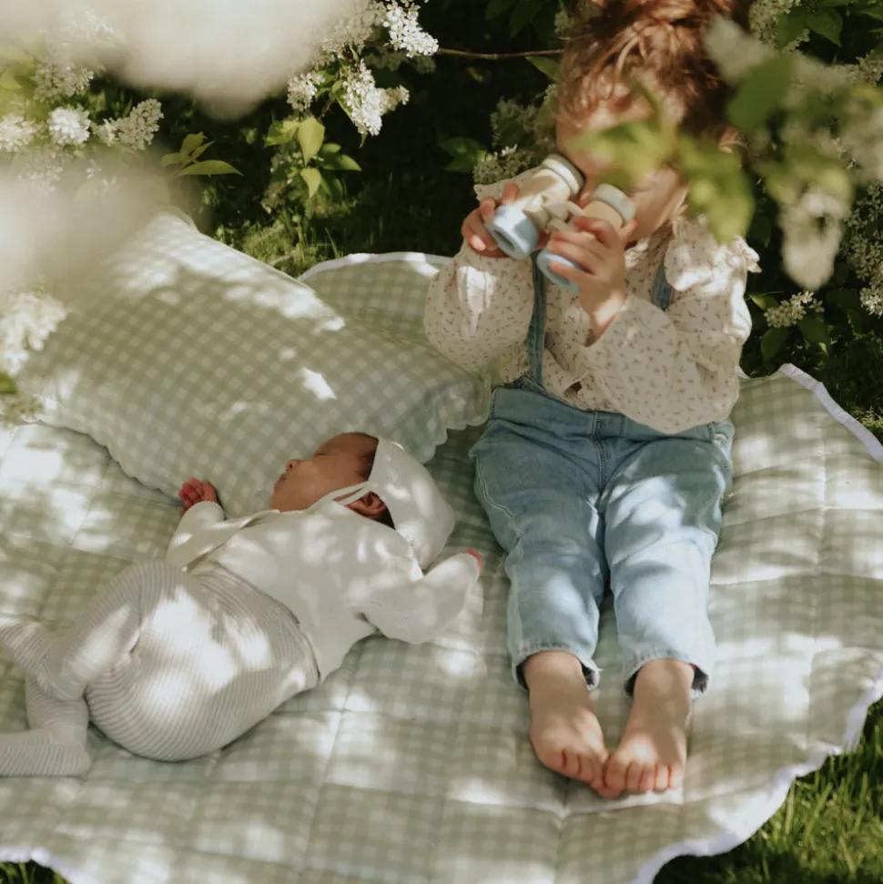 Picnic Gingham Play Mat in Green