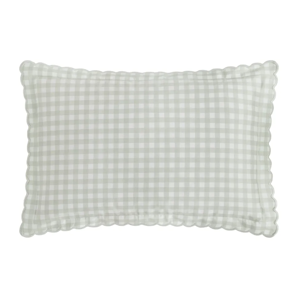 Picnic Gingham Toddler Pillow in Green