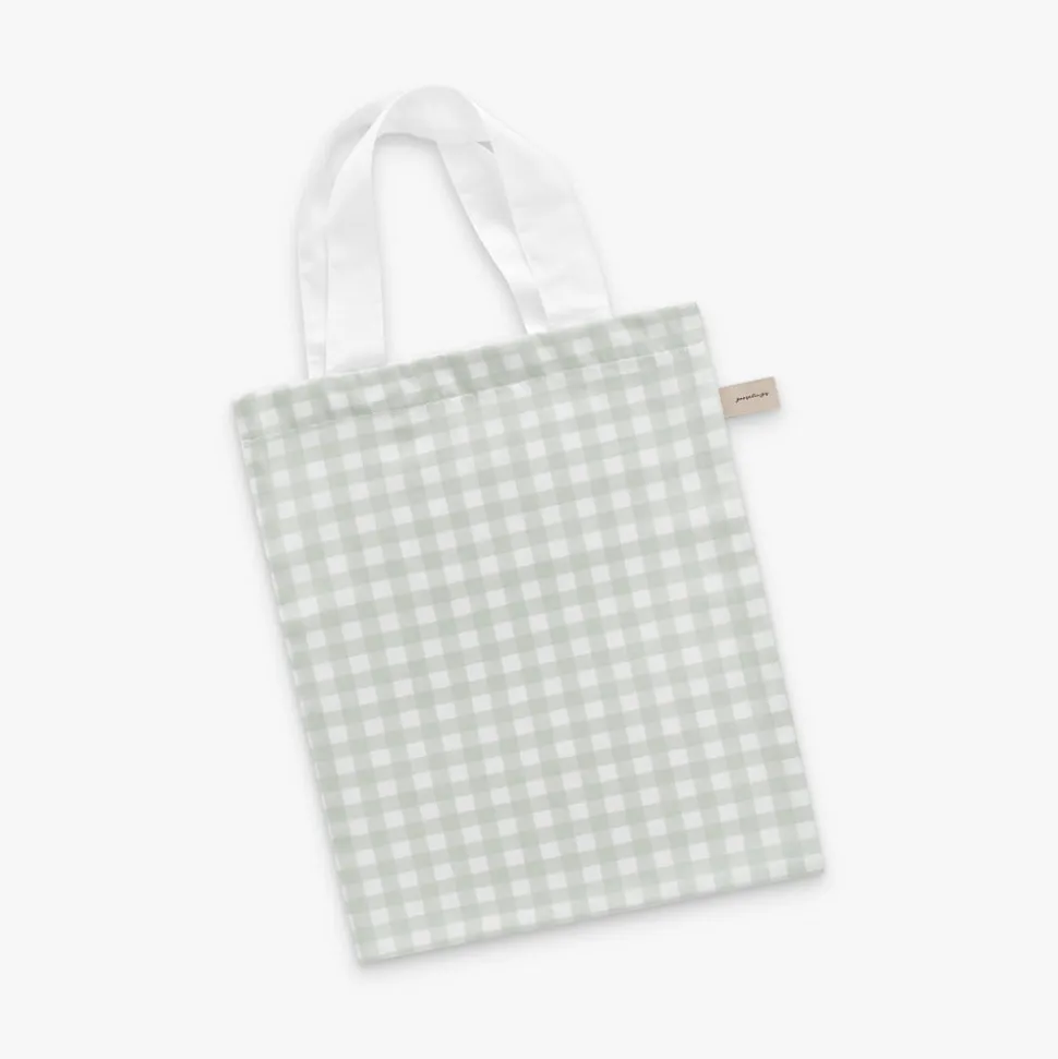 Picnic Gingham Toddler Pillow in Green