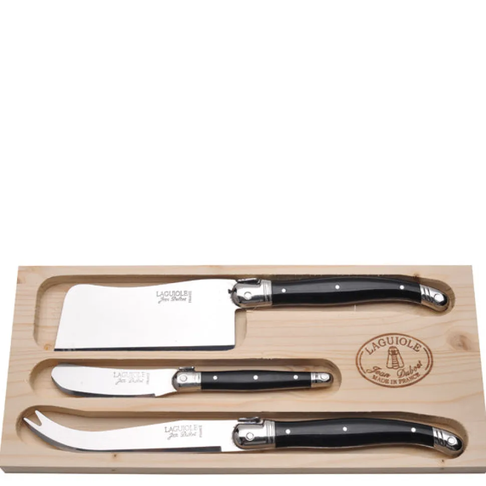 3-Piece Cheese Set in Black
