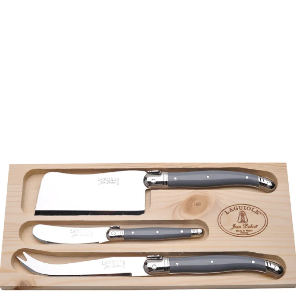 3-Piece Cheese Set in Gray