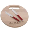 2-Piece Cheese Set Red with Board