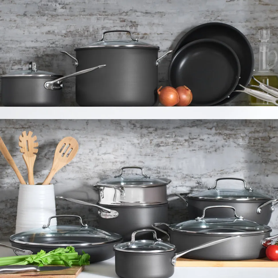 17-Piece Chef's Classic® Nonstick Hard Anodized Set in Black