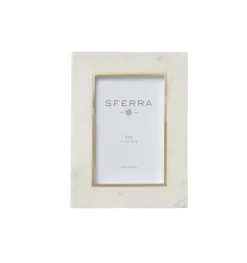 Pietra Frame in White & Gold