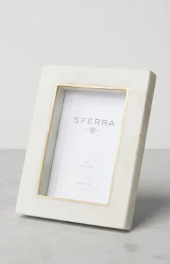 Pietra Frame in White & Gold
