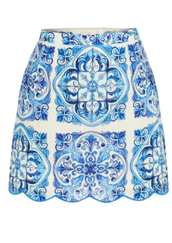 Pilar Scallop Mini Skirt