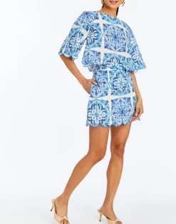 Pilar Scallop Mini Skirt