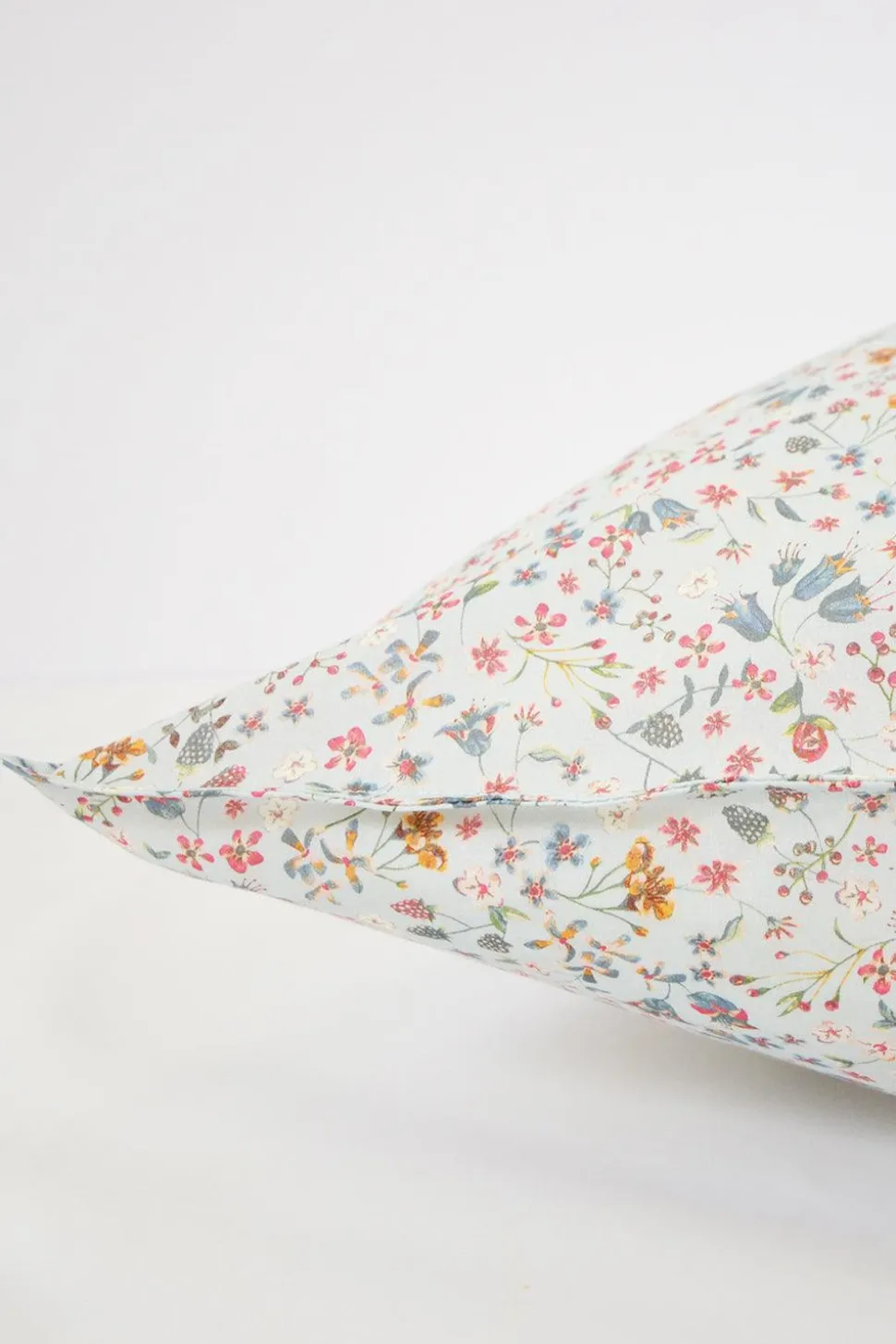 Pillowcase Made With Liberty Fabric in Donna Leigh Silver