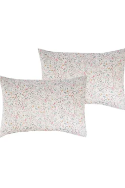Pillowcase Made With Liberty Fabric in Donna Leigh Silver