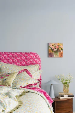 Pillowcase Made With Liberty Fabric in Capel Fuchsia