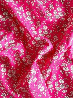 Pillowcase Made With Liberty Fabric in Capel Fuchsia