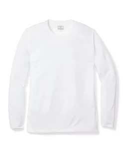 Pima Cotton Men's White Crew Neck Top