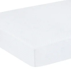Pima Crib Sheet in Blue Micro Dot