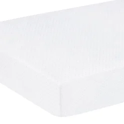 Pima Crib Sheet in Pink Micro Dot