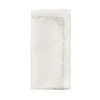 Pin Dot Napkin in White & Gold & Silver, Set of 4