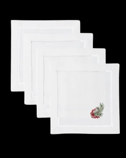 Pine Bough Ribbon Cocktail Napkin Set