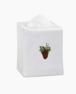 Pinecone Holly Tissue Box Cover
