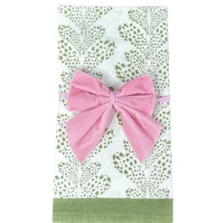 Pink Bow Velvet Napkin Ties, Set of 4