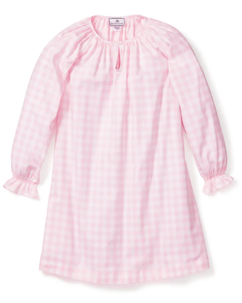 Pink Gingham Delphine Nightgown