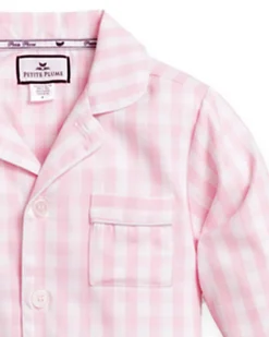 Pink Gingham Pajama Set