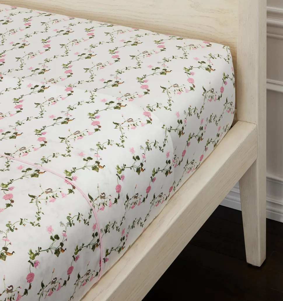 Pink Pond Floral Fitted Sheet