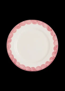 Pink Scallop Dinner Plate
