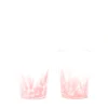 Pink Transparent Spotted Tumblers, Set of Two