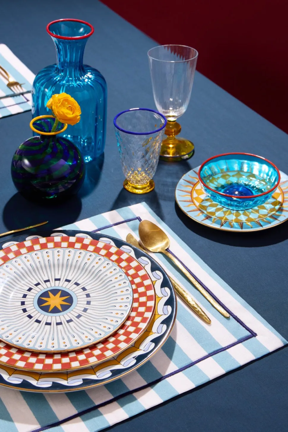 Placemat in Riviera Celeste Sky Blue, Set of 2