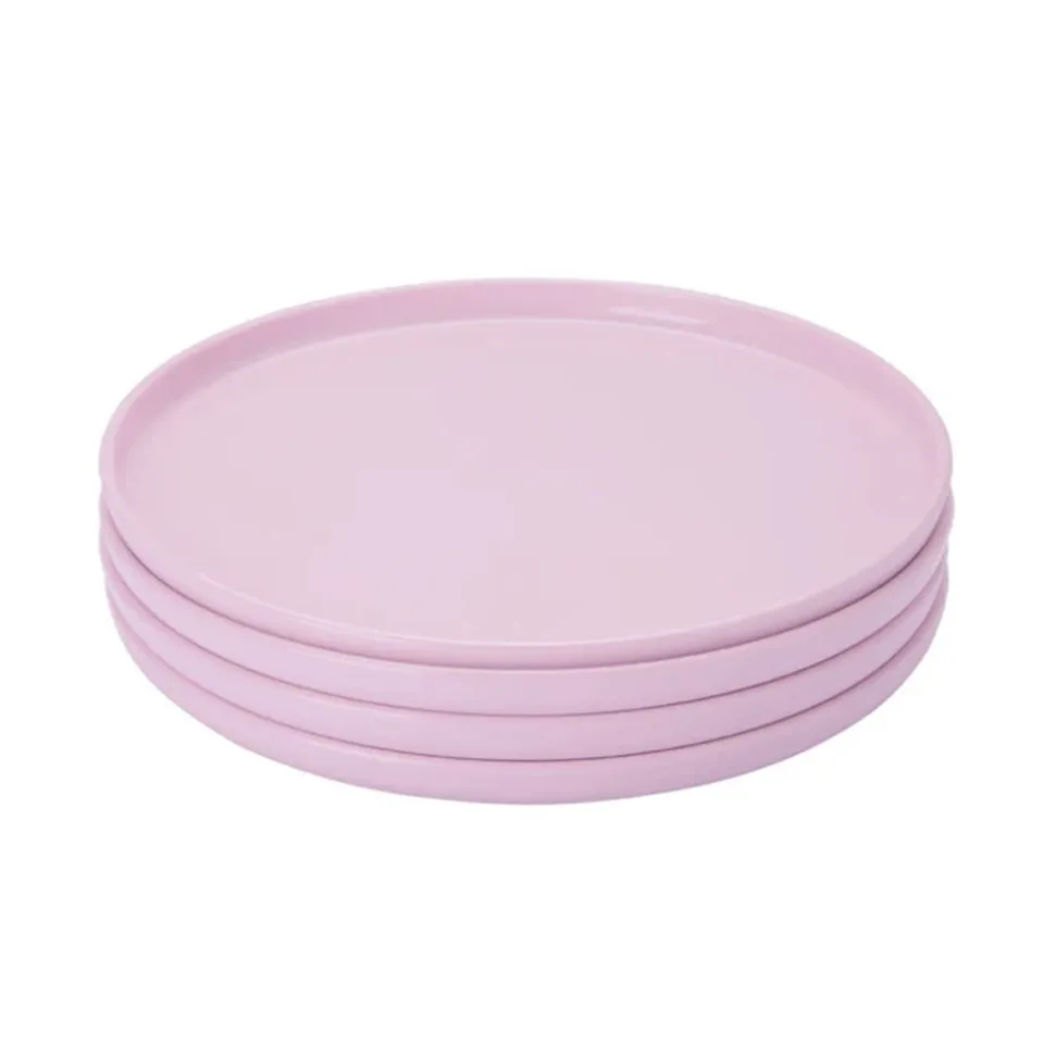 Plates in Pink, Set of 4
