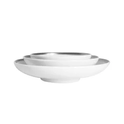 Platinum Edge Set of 3 Canapé Dishes