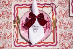Please Leave by 9 Dinner Napkins, Set of 12