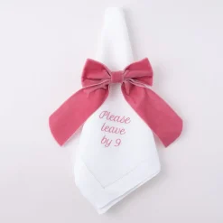 Please Leave by 9 Dinner Napkins, Set of 12