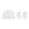 Pointelle Cotton Hat And Mitten Gift Set