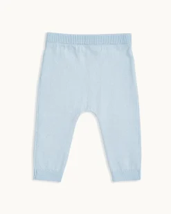Pointelle Crown Crawler Set in Blue