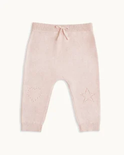 Pointelle Heart Crawler Set in Pink