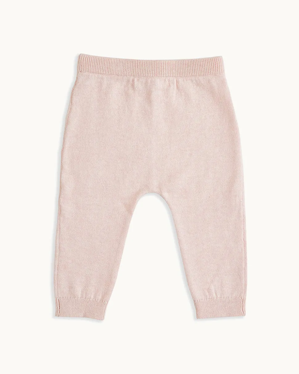 Pointelle Heart Crawler Set in Pink