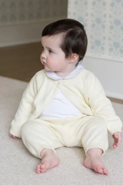 Pointelle Knit Set in Cream