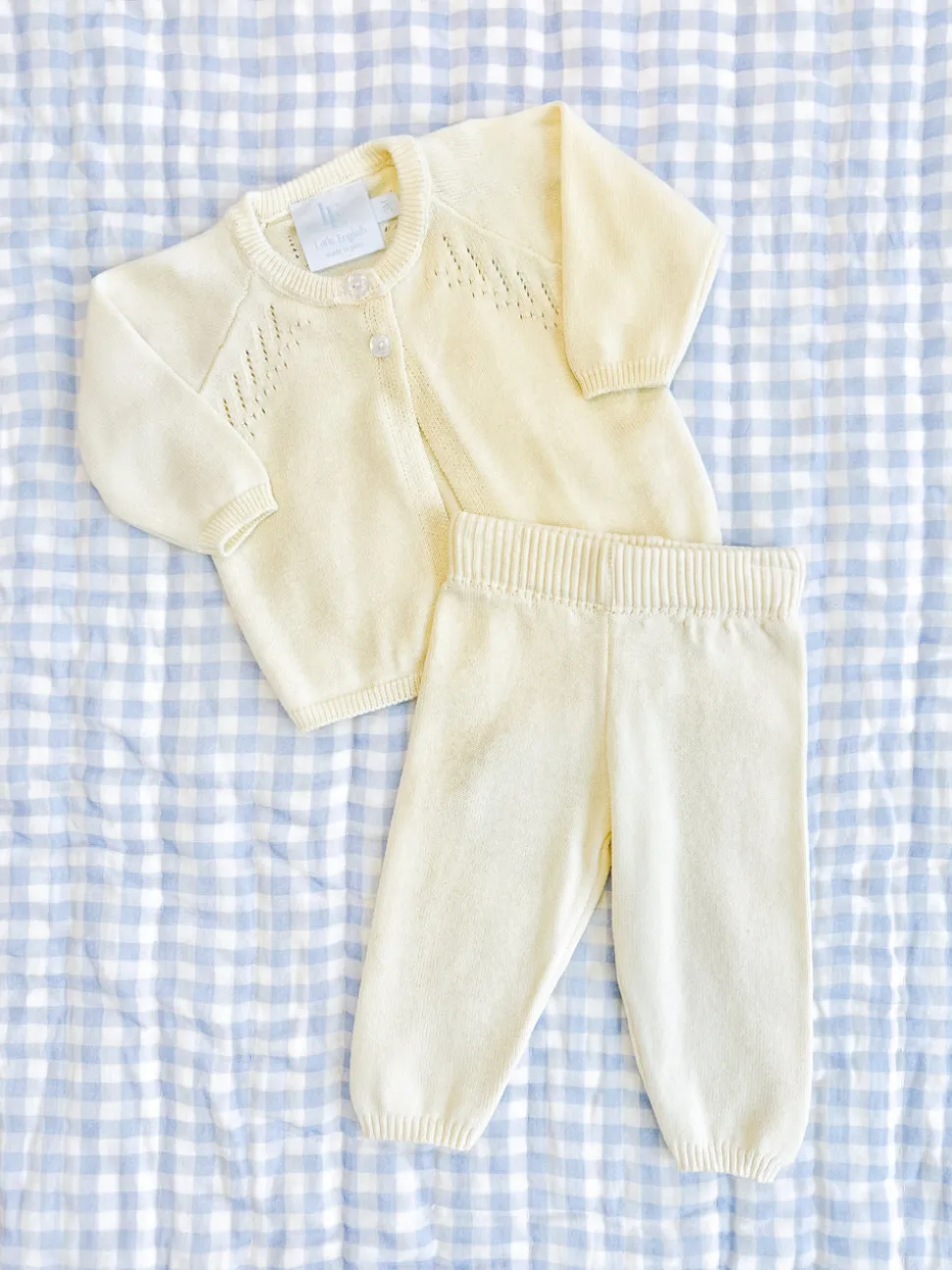 Pointelle Knit Set in Cream