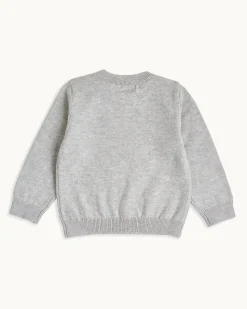 Pointelle Star Crawler Set in Grey