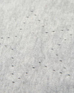Pointelle Star Crawler Set in Grey