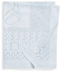 Pointelle-Knit Cotton Baby Blanket