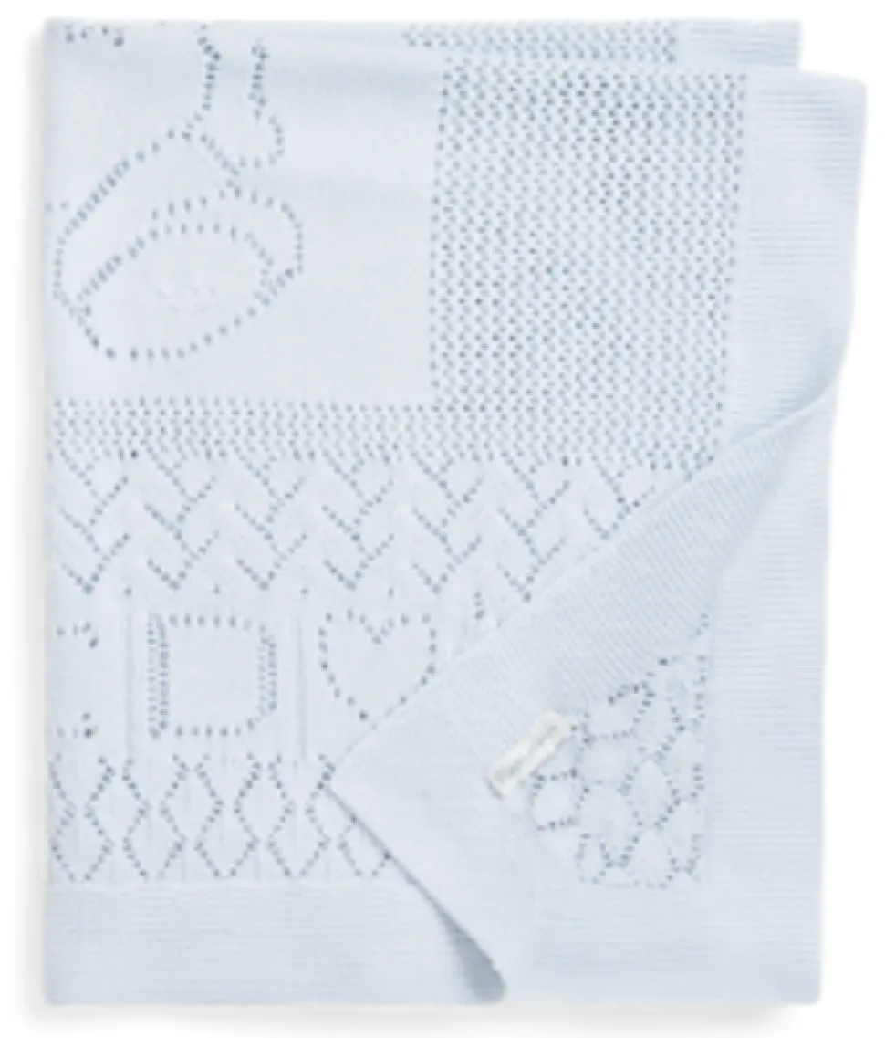 Pointelle-Knit Cotton Baby Blanket