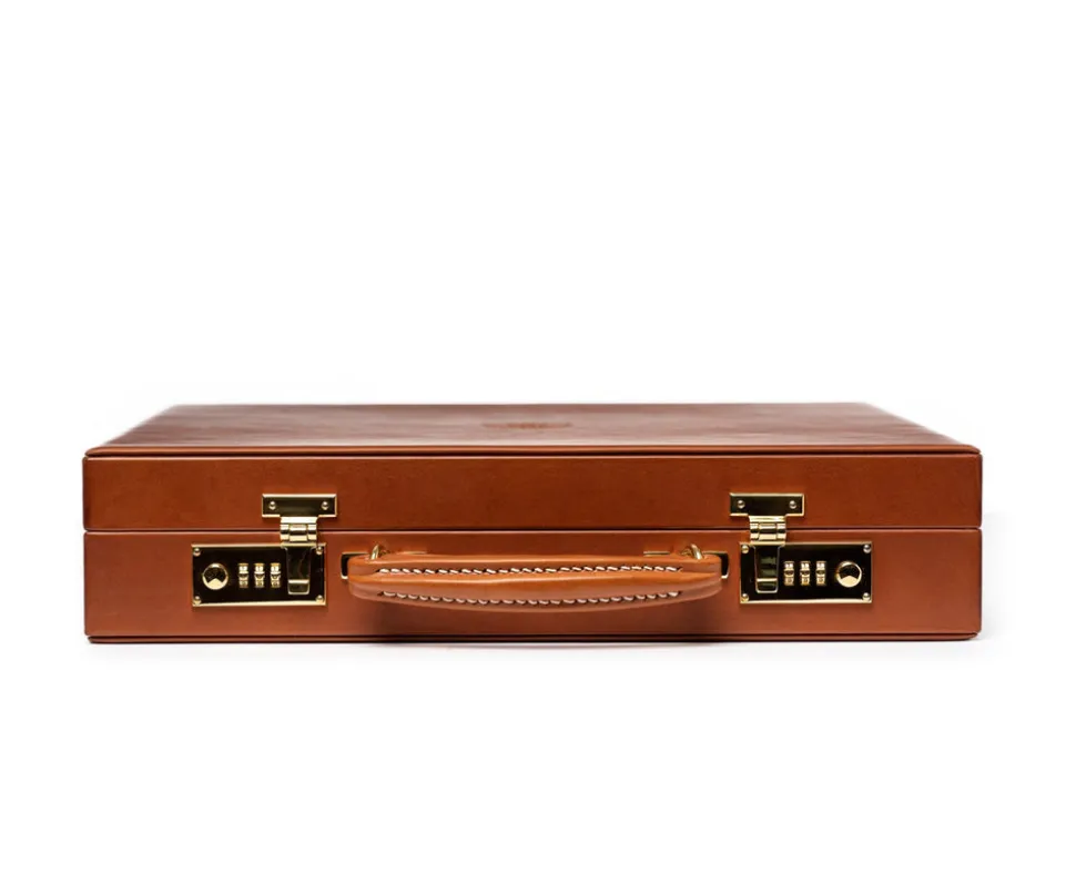 Poker Set No. 241 in Chestnut Leather