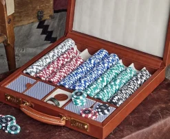 Poker Set No. 241 in Chestnut Leather