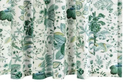 Pomegranate Linen Shower Curtain in Emerald