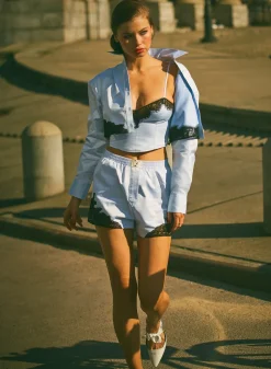 Poplin & Lace Bustier